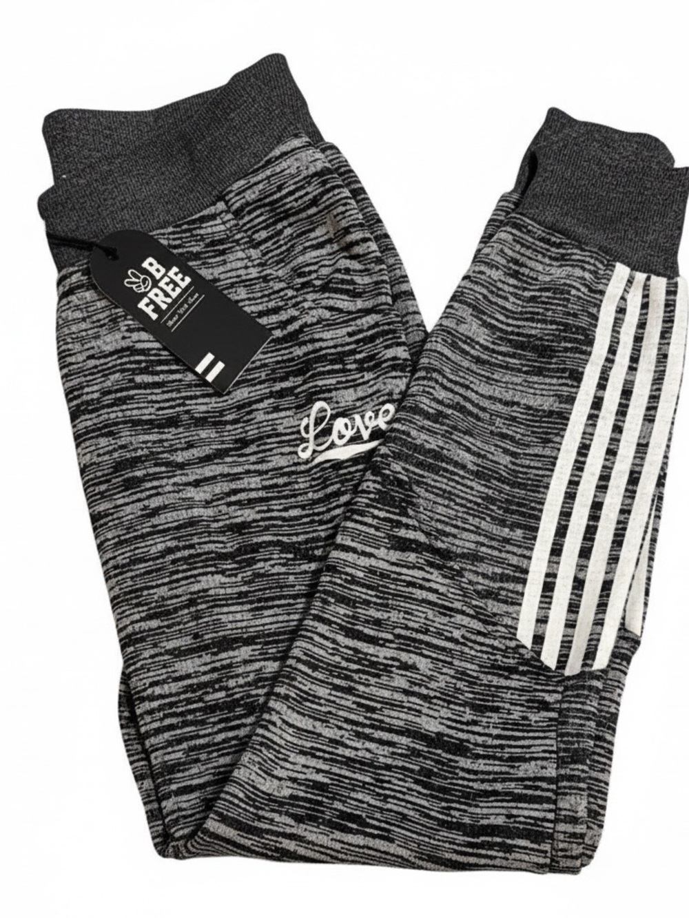 Love Charcoal and White Kids Joggers
